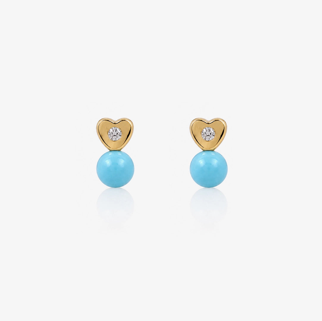 You and Me Heart Earrings