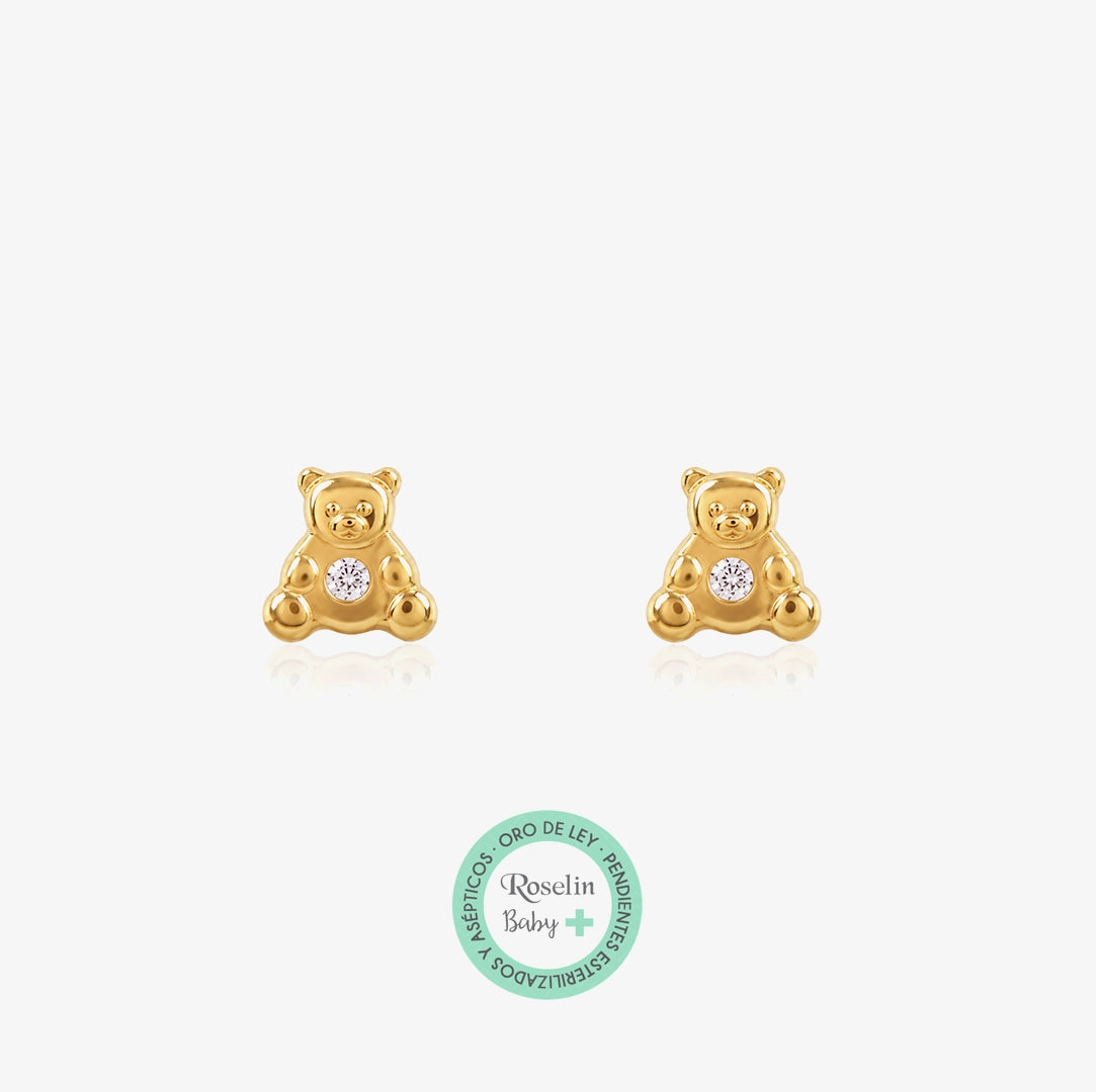 Pendientes Baby+ Osito circonita
