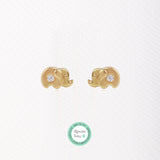 Baby+ Elephant and Zirconia Earrings