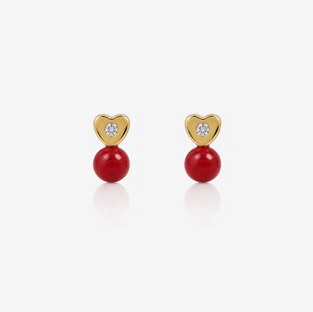 You and Me Heart Earrings
