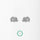 Baby+ Elephant and Zirconia Earrings