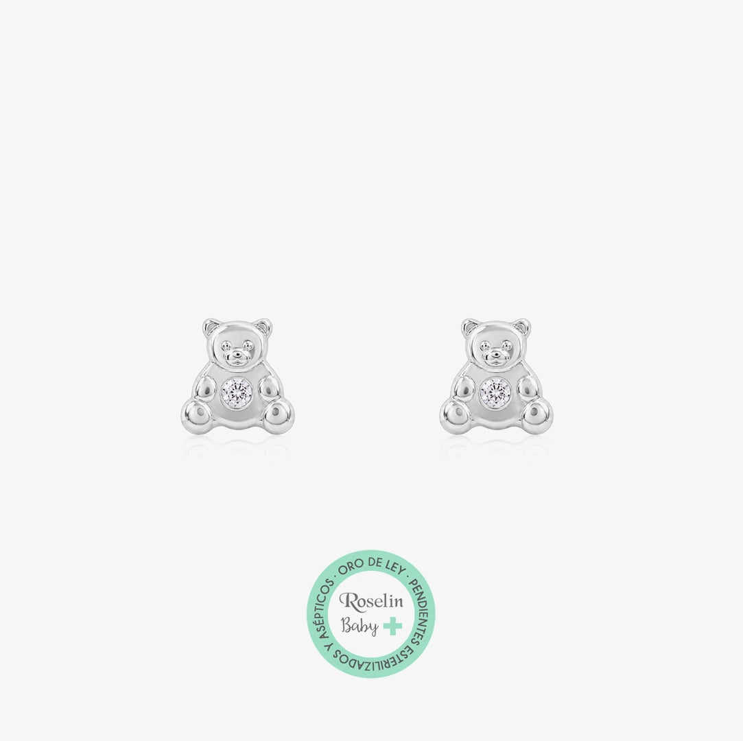 Pendientes Baby+ Osito circonita
