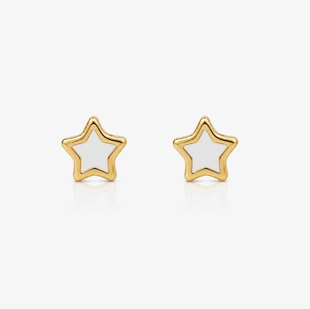 Mother-of-pearl star earrings