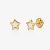 Pendientes estrellas nácar