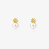 Round Two-Stone Earrings