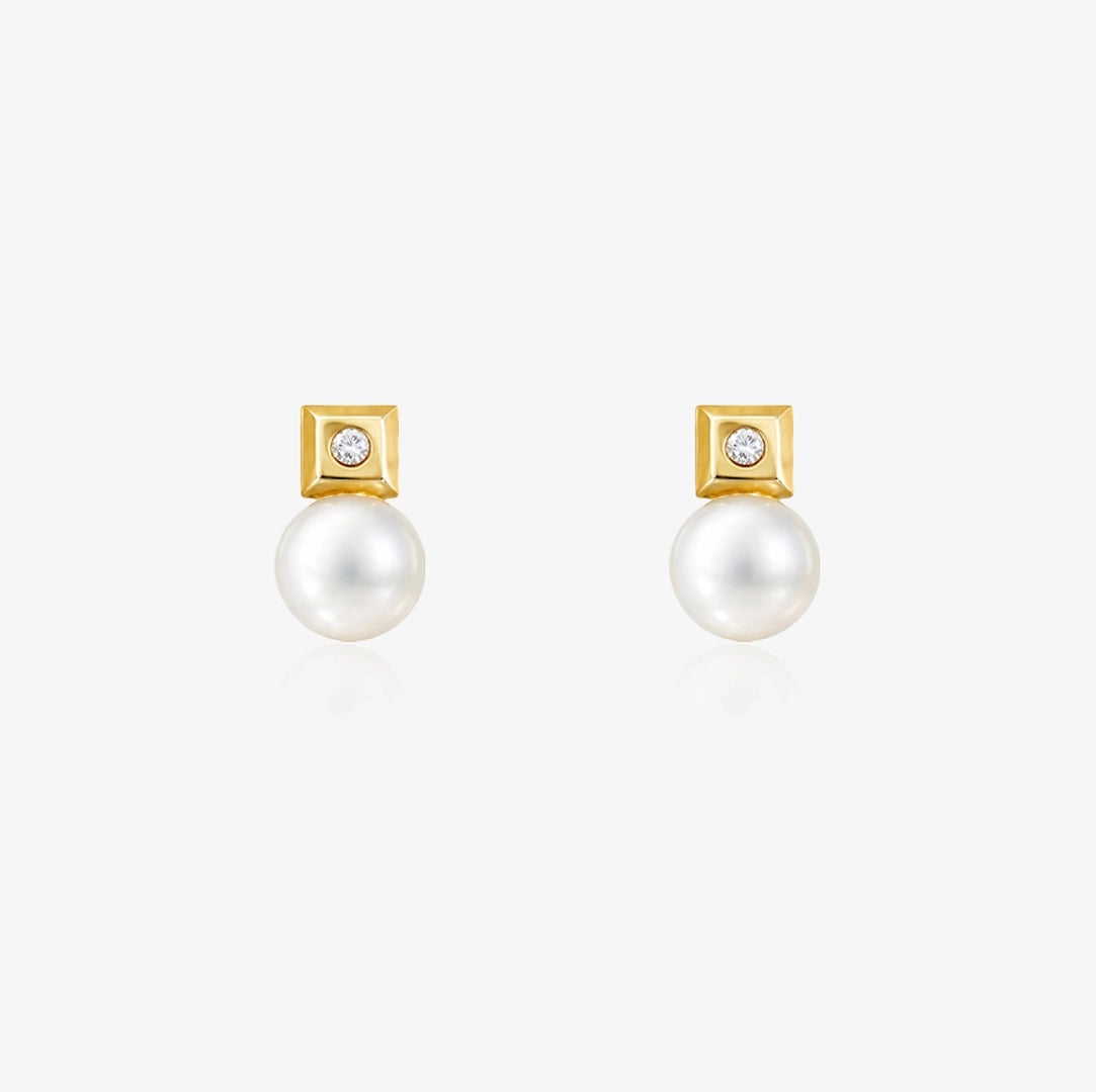 You and Me Square Stud Earrings