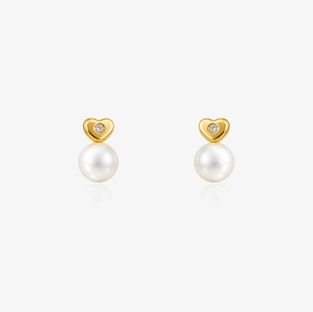 Two-stone Heart Earrings