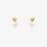 Two-stone Heart Earrings