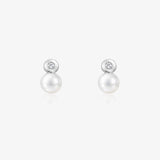 Round Two-Stone Earrings