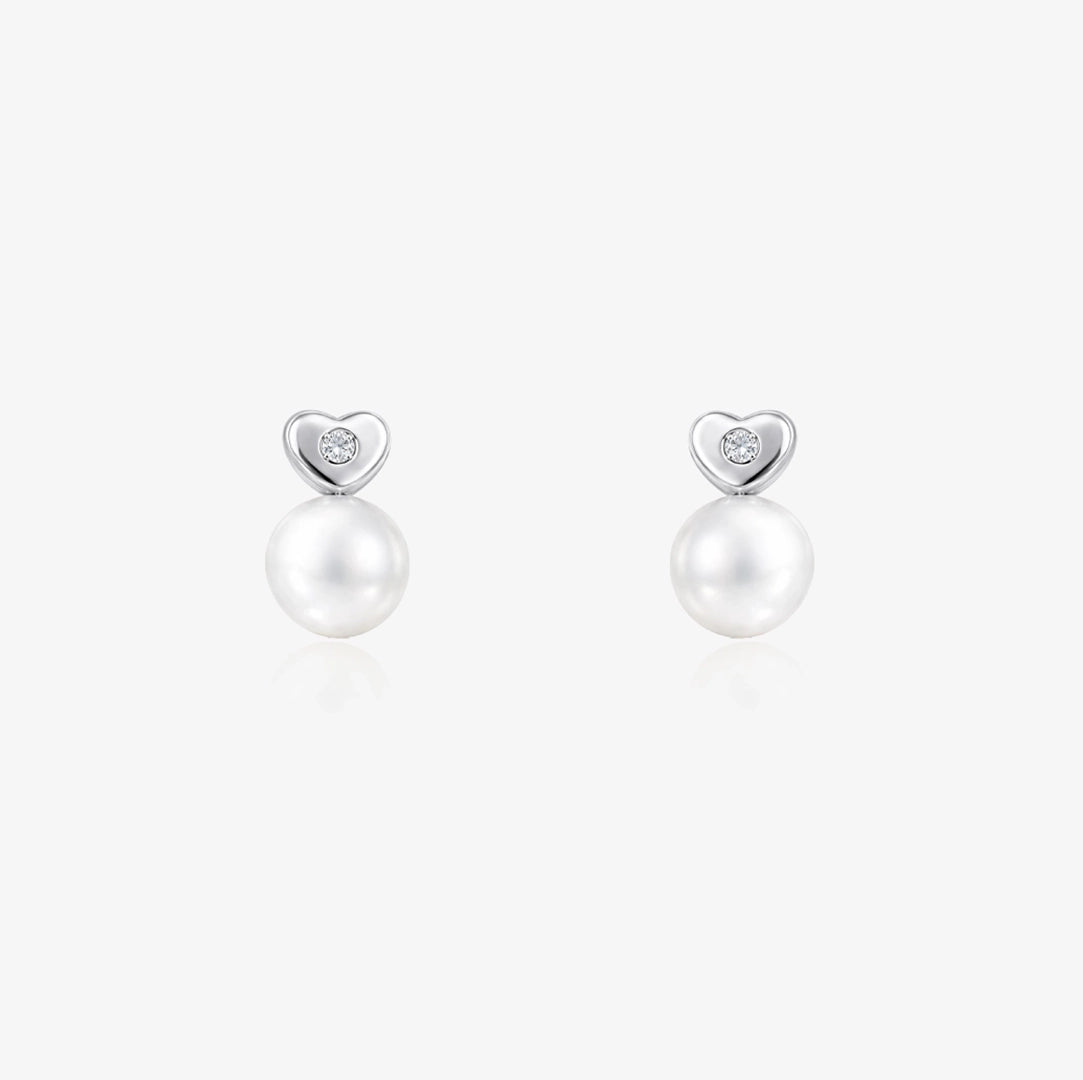Two-stone Heart Earrings