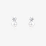 Two-stone Heart Earrings
