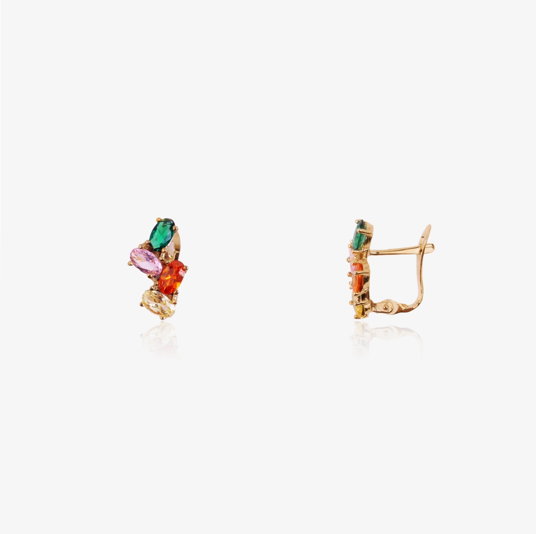 Quadruple color earrings