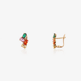 Quadruple color earrings