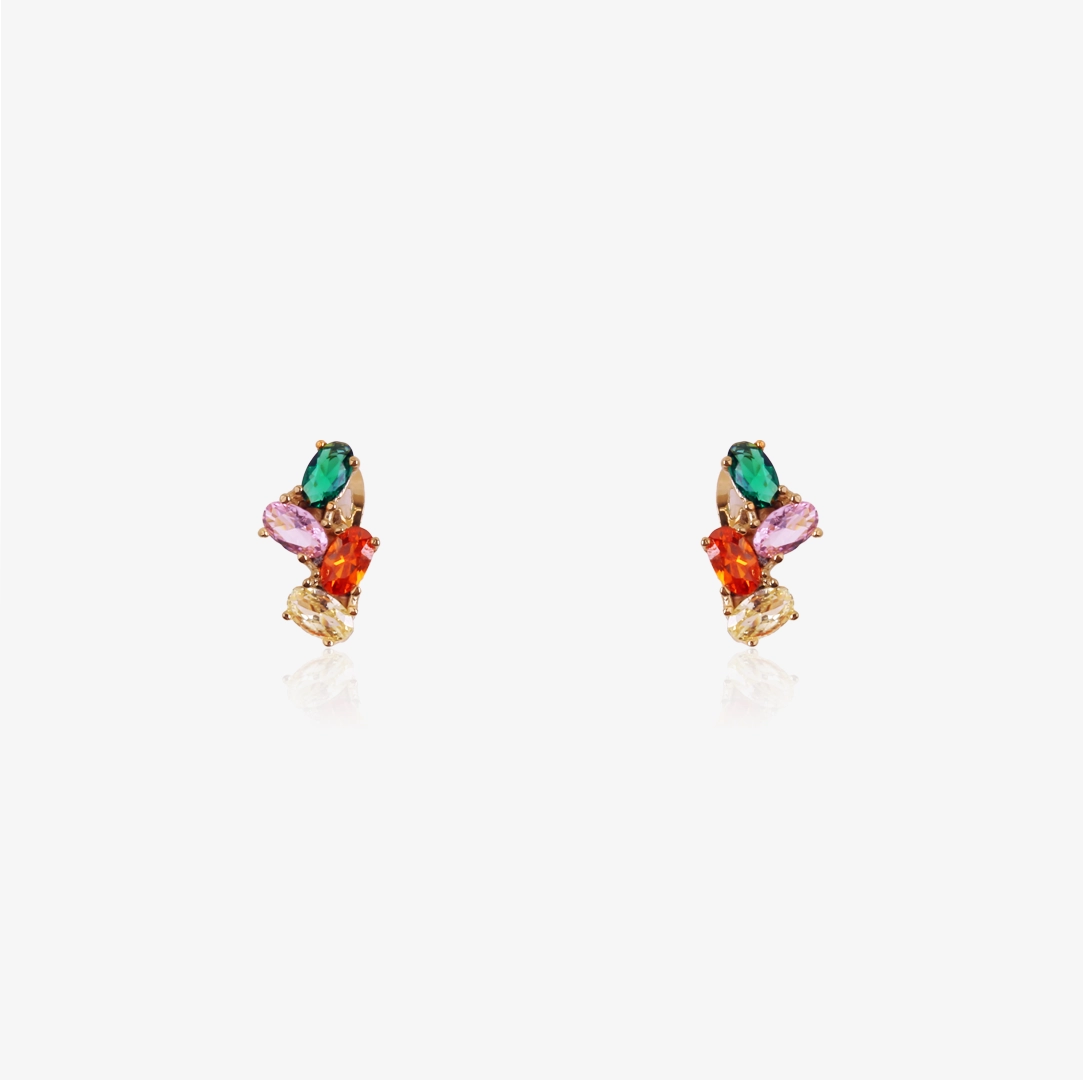 Quadruple color earrings