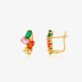 Pendientes cuadruple color