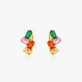 Pendientes cuadruple color
