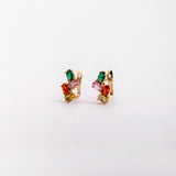 Quadruple color earrings