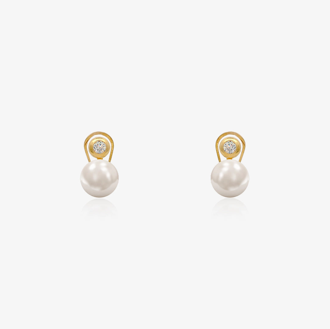 Pendientes Omega Perlas