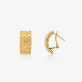 Carved Omega Earrings