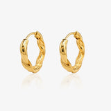 Half-Round Turned Hoop Earrings 2mm