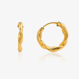 Half-Round Turned Hoop Earrings 2mm