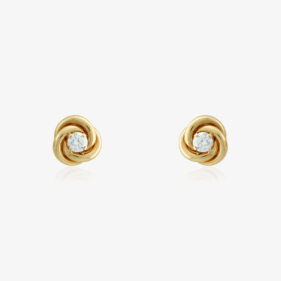 Gold9 Pairs Pressure Stones Knot 4mm