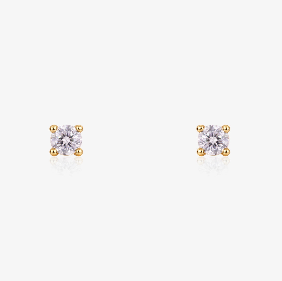 4-Prong Stud Earrings