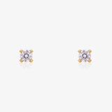 4-Prong Stud Earrings