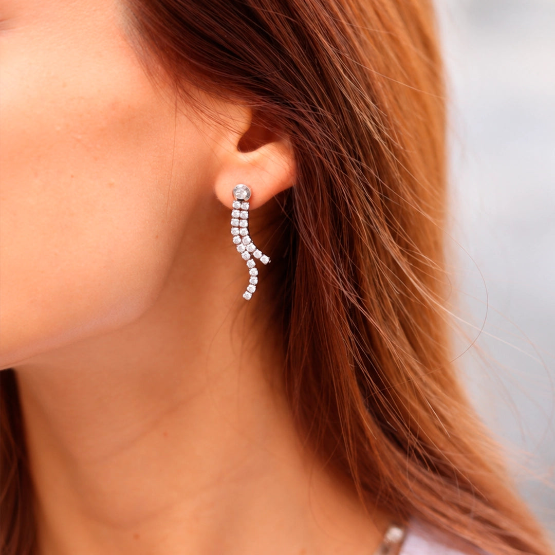Long Stone Earrings
