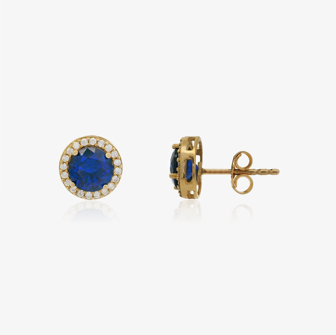 Pendientes circonitas Azul