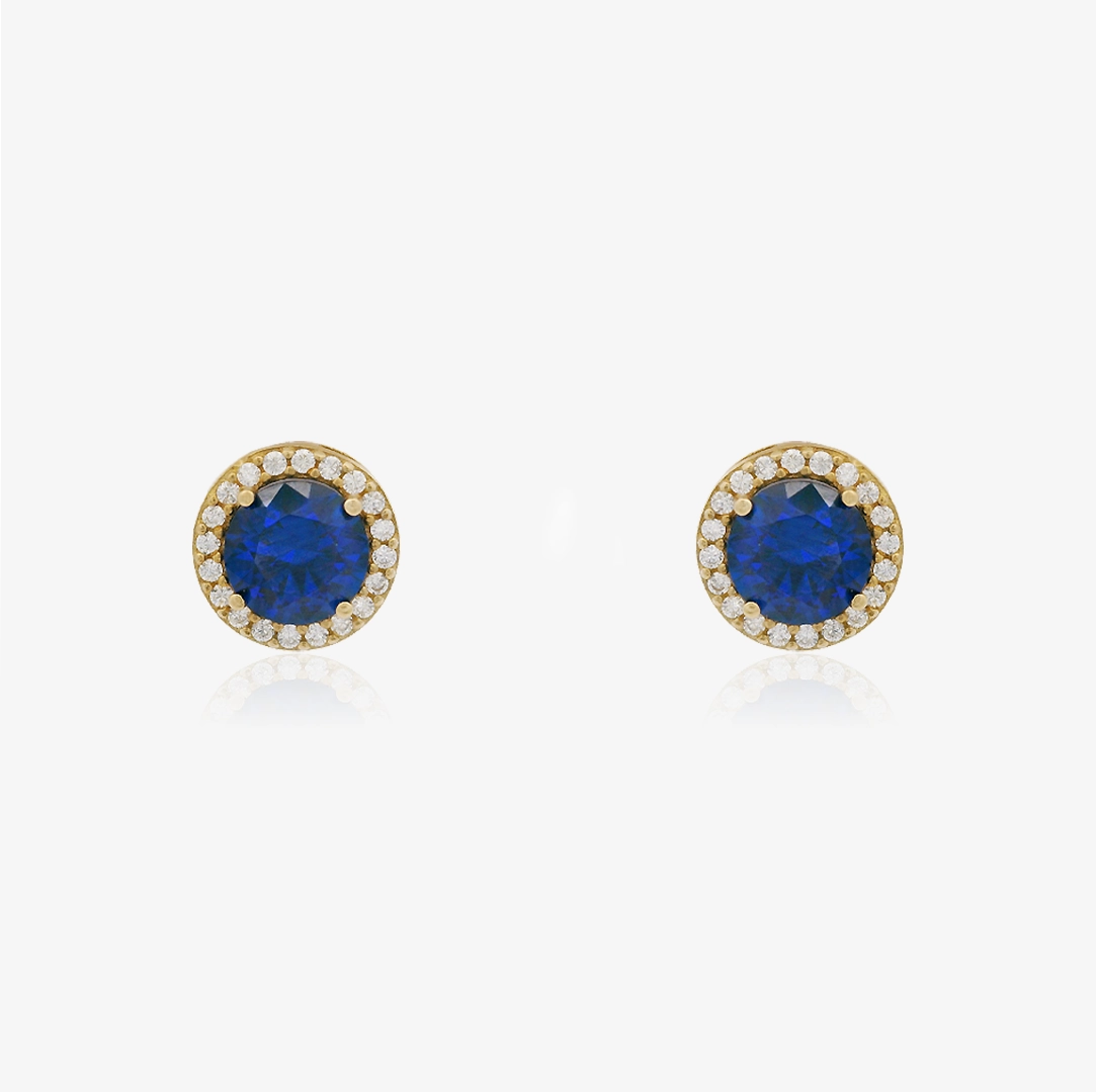 Pendientes circonitas Azul