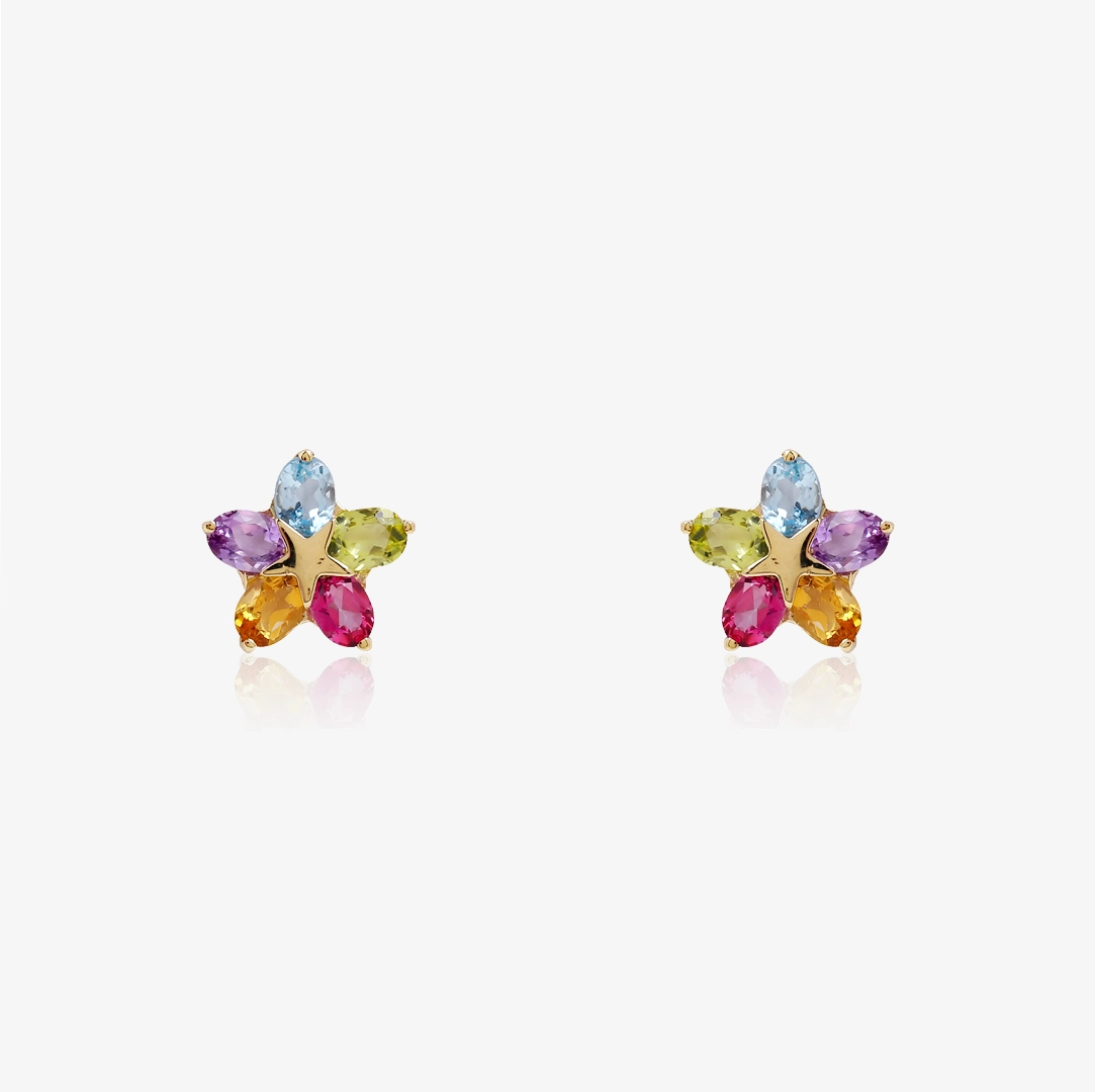 Pendientes Flor Colores