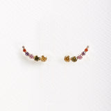 Multicolor climber earrings