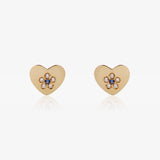 Pendientes Corazon flor