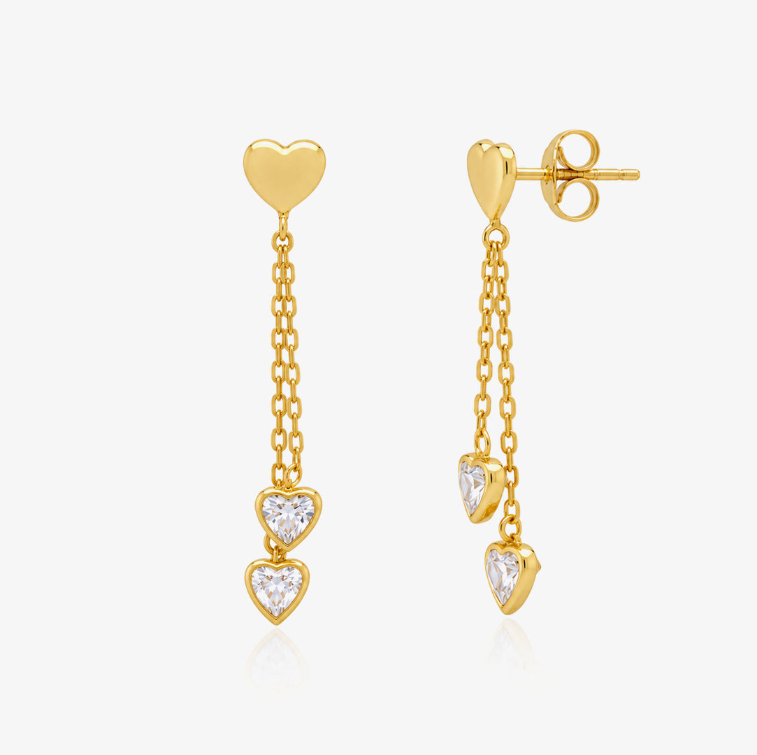 Heart Drop Earrings