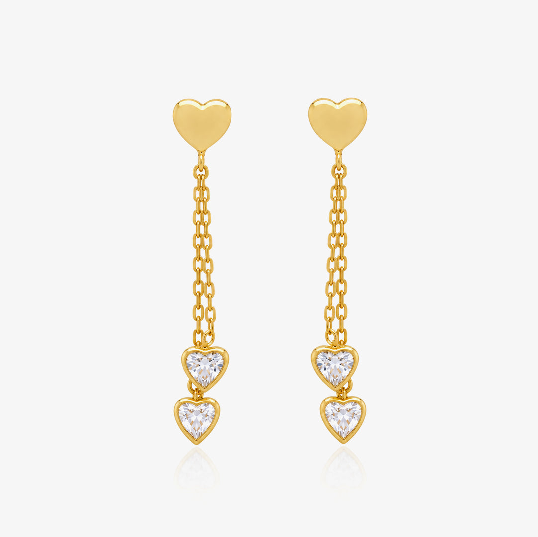 Heart Drop Earrings