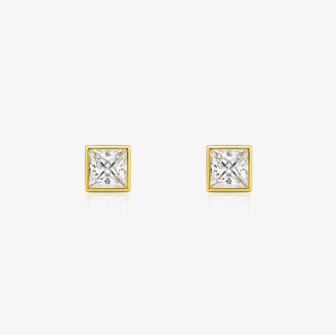 Carre screw earrings