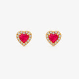 Pendientes Corazón Color