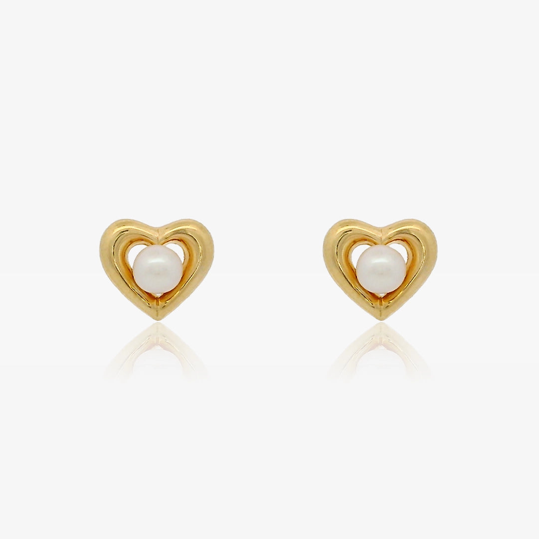 Pendientes Perlas Corazon