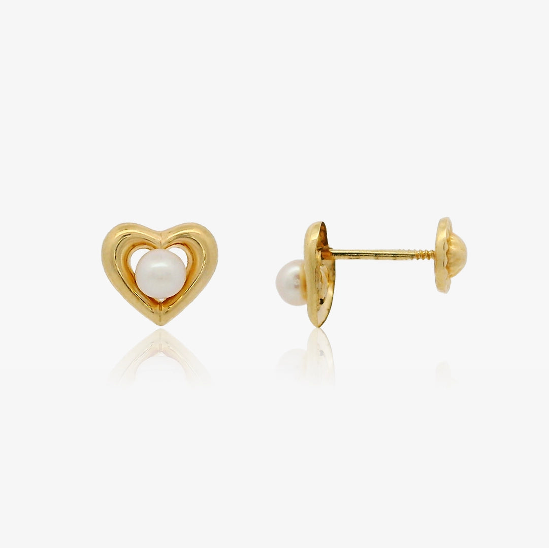 Pendientes Perlas Corazon