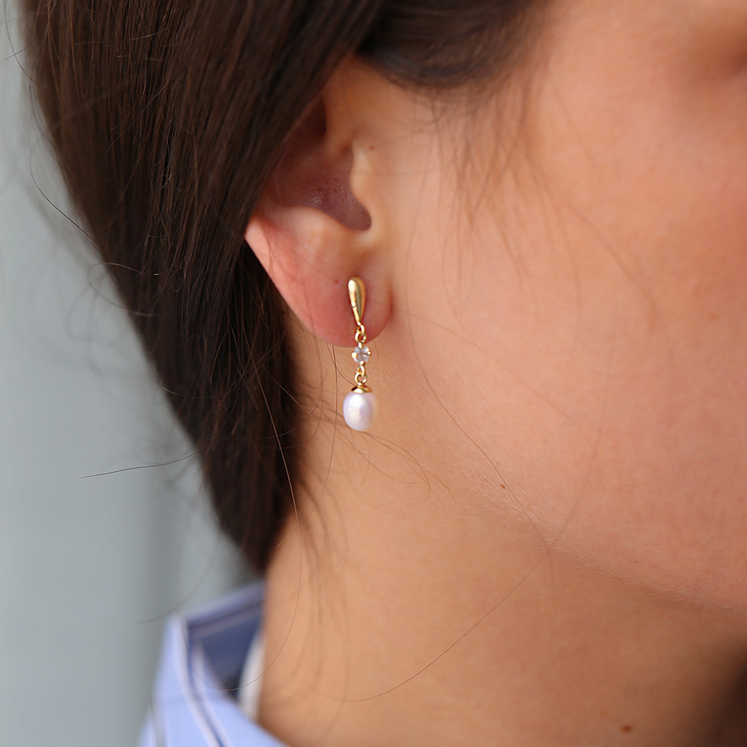 Pendientes largos Perlas