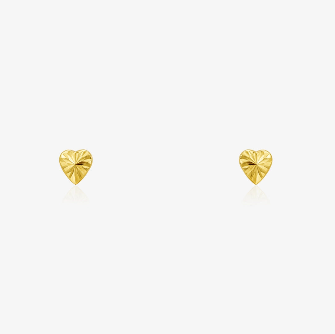 Carved Heart Earrings