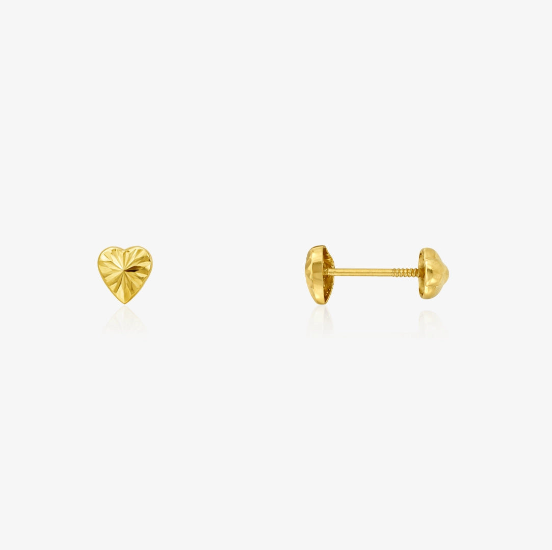 Carved Heart Earrings