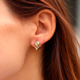 Bicolor Stripe Earrings