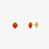 Strawberry Enamel Earrings