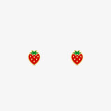 Strawberry Enamel Earrings