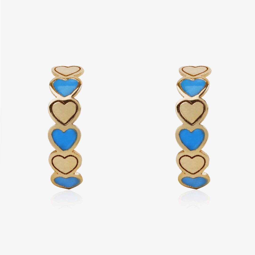 Aros Corazones esmalte