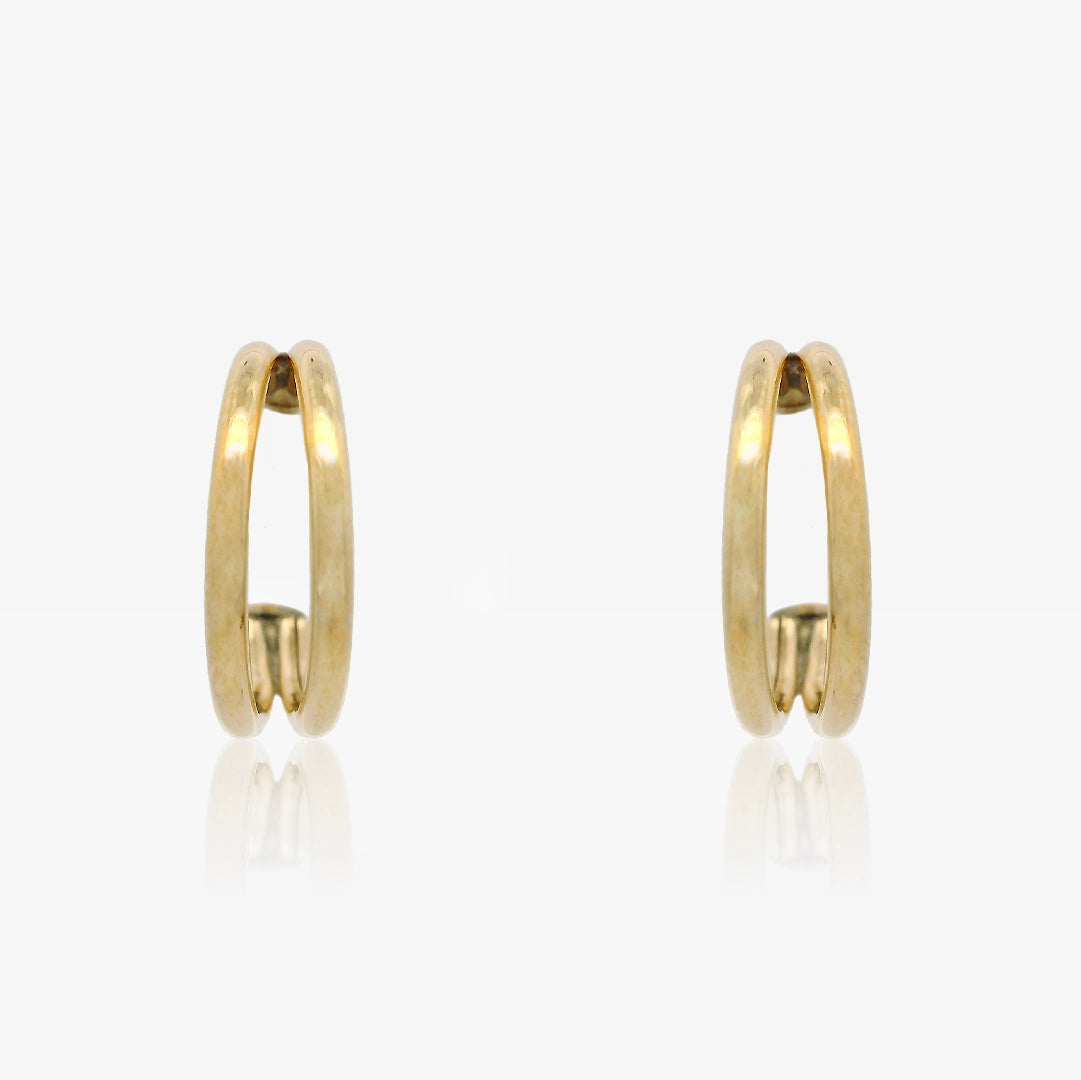 Pendientes Medio Aro Doble