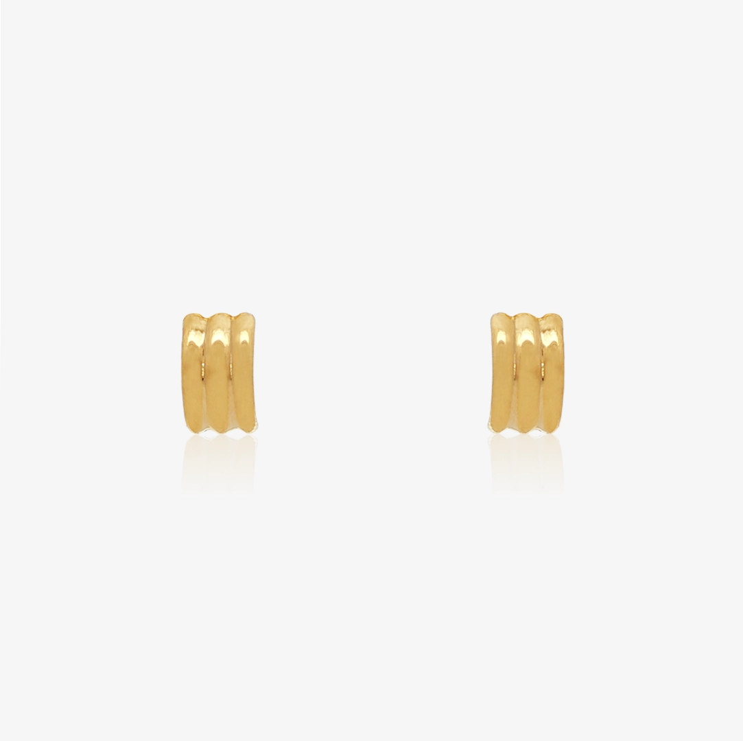 Pendientes Media Caña triple