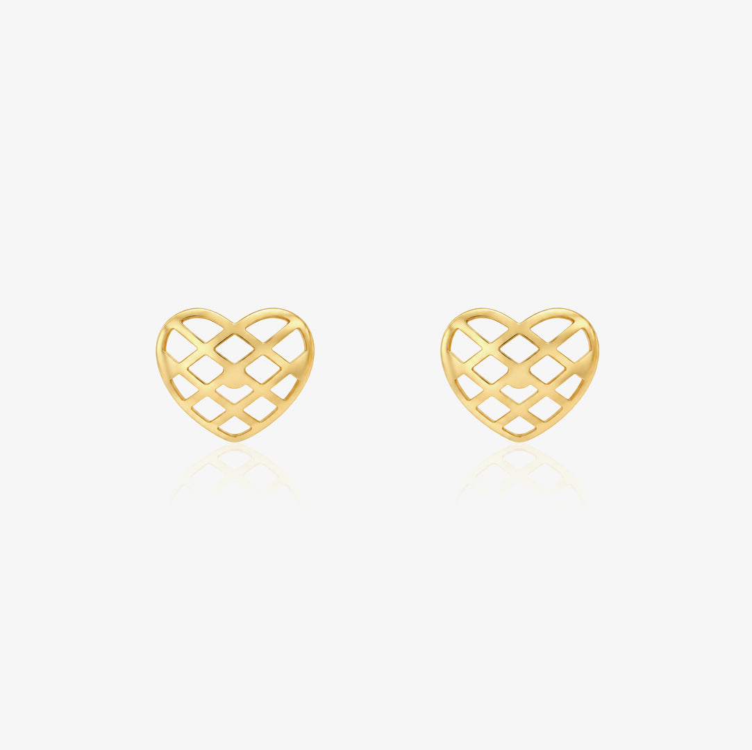 Openwork Heart Earrings